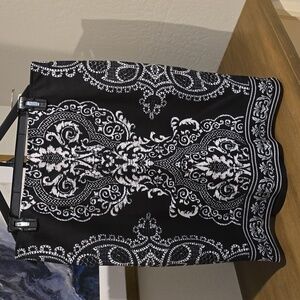 Black and White Patterned Skirt